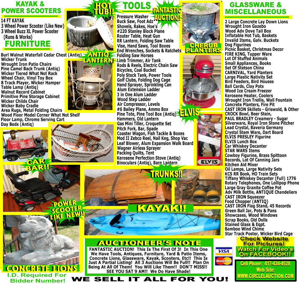 PUBLIC AUCTION IN JOPLIN, MO